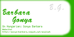 barbara gonya business card